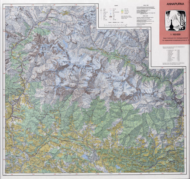 Karte Annapurna 1:100.000